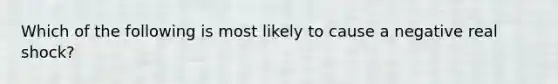 Which of the following is most likely to cause a negative real shock?