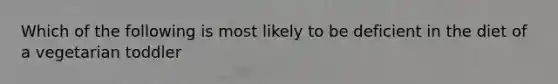 Which of the following is most likely to be deficient in the diet of a vegetarian toddler