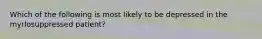 Which of the following is most likely to be depressed in the myrlosuppressed patient?