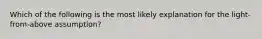 Which of the following is the most likely explanation for the light-from-above assumption?