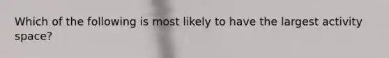 Which of the following is most likely to have the largest activity space?