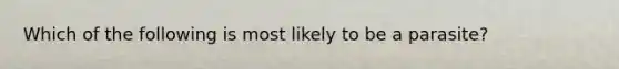 Which of the following is most likely to be a parasite?