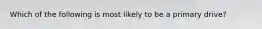 Which of the following is most likely to be a primary drive?