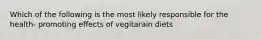 Which of the following is the most likely responsible for the health- promoting effects of vegitarain diets