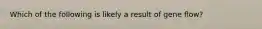 Which of the following is likely a result of gene flow?