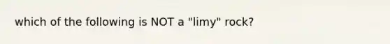 which of the following is NOT a "limy" rock?