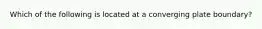 Which of the following is located at a converging plate boundary?