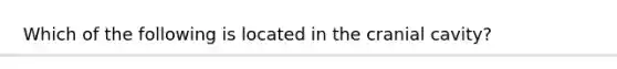 Which of the following is located in the cranial cavity?