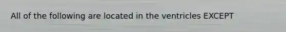 All of the following are located in the ventricles EXCEPT