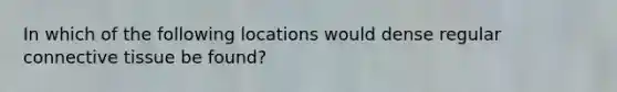 In which of the following locations would dense regular connective tissue be found?