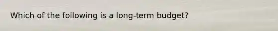 Which of the following is a long-term budget?