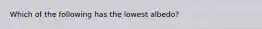 Which of the following has the lowest albedo?