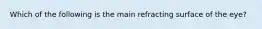 Which of the following is the main refracting surface of the eye?