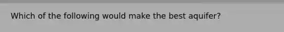 Which of the following would make the best aquifer?