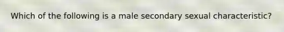 Which of the following is a male secondary sexual characteristic?