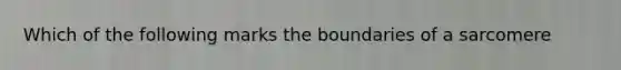 Which of the following marks the boundaries of a sarcomere