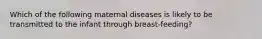 Which of the following maternal diseases is likely to be transmitted to the infant through breast-feeding?