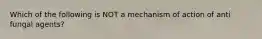 Which of the following is NOT a mechanism of action of anti fungal agents?