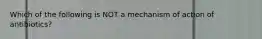 Which of the following is NOT a mechanism of action of antibiotics?