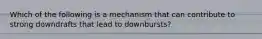 Which of the following is a mechanism that can contribute to strong downdrafts that lead to downbursts?