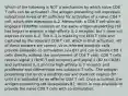 Which of the following is NOT a mechanism by which naive CD8 T cells can be activated? -The antigen-presenting cell expresses suboptimal levels of B7 sufficient for activation of a naive CD4 T cell, which then expresses IL-2. Meanwhile, a CD8 T cell with an engaged TCR:MHC complex on the same antigen-presenting cell has begun to express a high-affinity IL-2 receptor, but it does not express its own IL-2. The IL-2 is made by the CD4 T cells and captured by the adjacent CD8 T cell, which is thus activated. -All of these answers are correct -Virus-infected dendritic cells provide adequate co-stimulation (via B7) and can activate CD8 T cells directly without the involvement of CD4 T cells. CD8 T cells receive signal 1 (MHC:T-cell receptor) and signal 2 (B7 to CD28) and synthesize IL-2 and the high-affinity IL-2 receptor and proliferate and differentiate into cytotoxic T cells. -The antigen-presenting cell is not a dendritic cell and does not express B7 until it is activated by an effector CD4 T cell. Once activated, the antigen-presenting cell upregulates B7, which is now available to provide the naive CD8 T cells with co-stimulation.