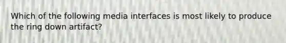 Which of the following media interfaces is most likely to produce the ring down artifact?