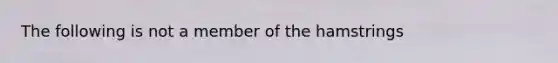 The following is not a member of the hamstrings