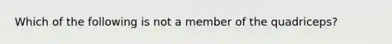 Which of the following is not a member of the quadriceps?