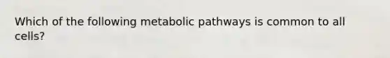 Which of the following metabolic pathways is common to all cells?