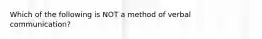 Which of the following is NOT a method of verbal communication?