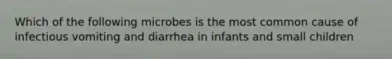 Which of the following microbes is the most common cause of infectious vomiting and diarrhea in infants and small children