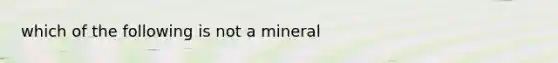 which of the following is not a mineral