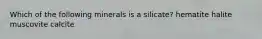 Which of the following minerals is a silicate? hematite halite muscovite calcite