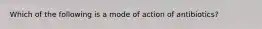 Which of the following is a mode of action of antibiotics?