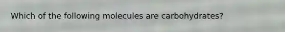 Which of the following molecules are carbohydrates?