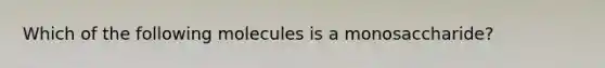 Which of the following molecules is a monosaccharide?