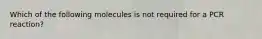 Which of the following molecules is not required for a PCR reaction?