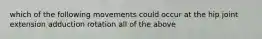 which of the following movements could occur at the hip joint extension adduction rotation all of the above