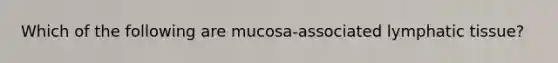 Which of the following are mucosa-associated lymphatic tissue?