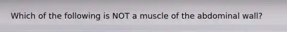 Which of the following is NOT a muscle of the abdominal wall?