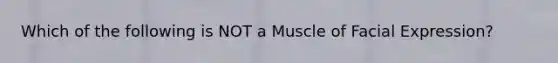 Which of the following is NOT a Muscle of Facial Expression?