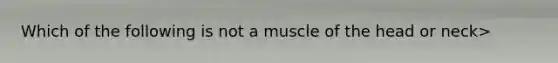 Which of the following is not a muscle of the head or neck>