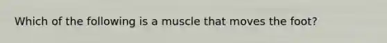 Which of the following is a muscle that moves the foot?