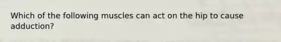 Which of the following muscles can act on the hip to cause adduction?