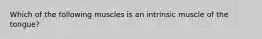 Which of the following muscles is an intrinsic muscle of the tongue?