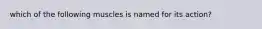 which of the following muscles is named for its action?