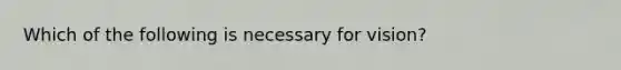 Which of the following is necessary for vision?