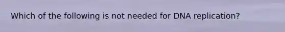 Which of the following is not needed for DNA replication?