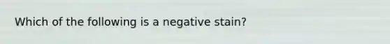 Which of the following is a negative stain?