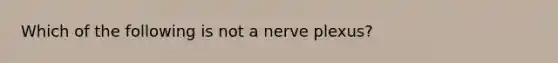 Which of the following is not a nerve plexus?